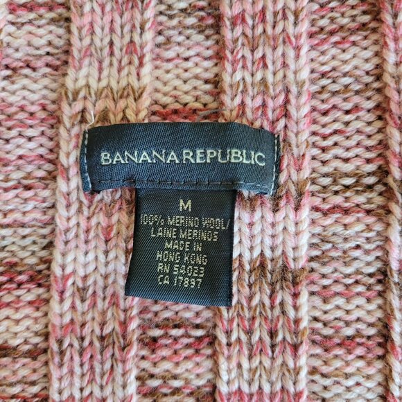 Banana Republic vintage pink 100% merino wool turtleneck sweater size M EUC - Picture 7 of 8